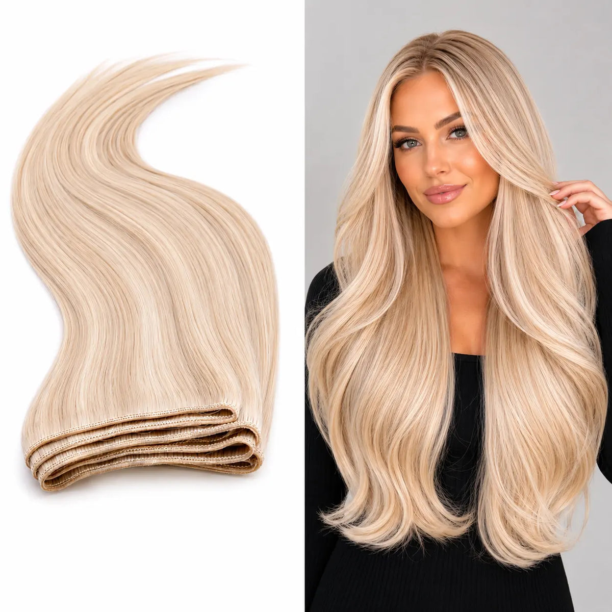 Extensiones Cosidas Lisas de Pelo Natural Remy - 100g